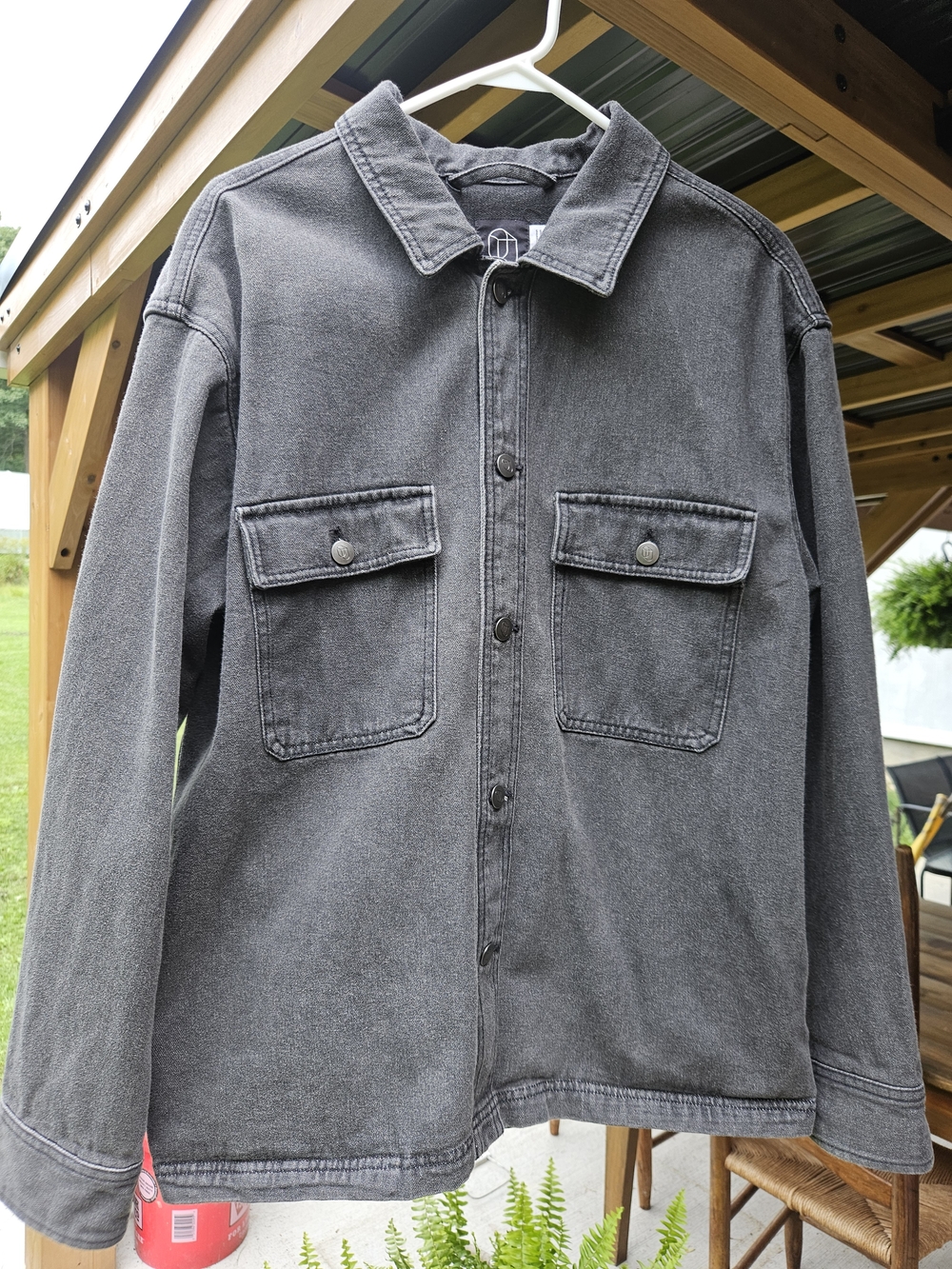 Original Use Charcoal Work Jacket with Chest Pockets
